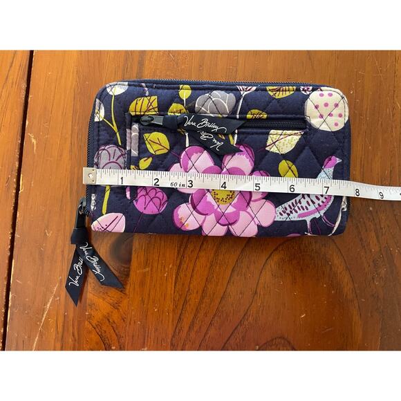 NWOT Vera Bradley Floral Nightingale Zip Around Wallet Purple Pink Green - Picture 6 of 7